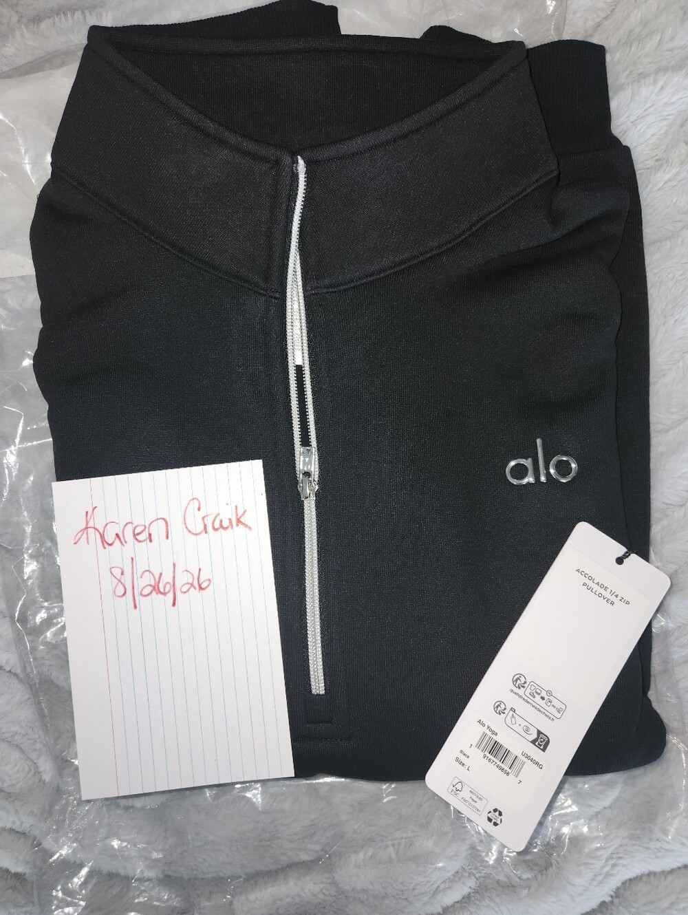 ALO Yoga Black Accolade Pullover Sweatshirt - Picture 4 of 5